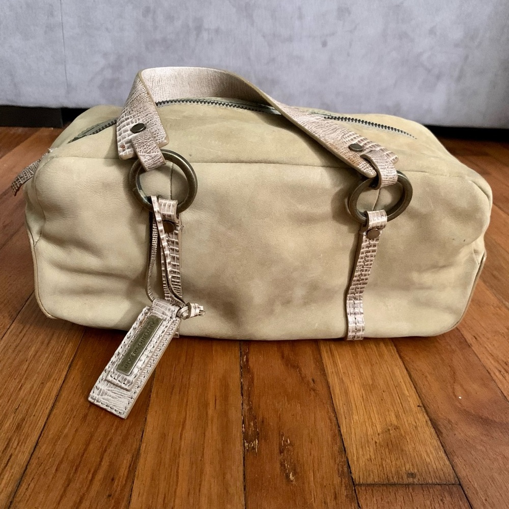 Antonio Melani khaki green w snakeskin super cool shoulder bag